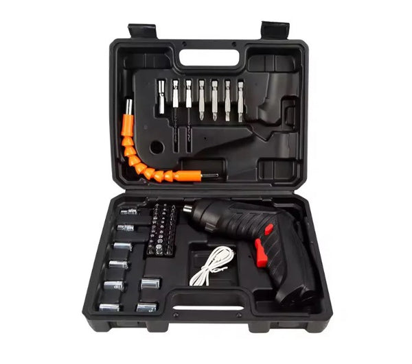 Destornillador Eléctrico/Inalámbrico. SET PROFESIONAL - Kit Maleta 47 accesorios- CAMPEONE EN VENTAS. VELOCIDAD E EFICIENCIA EN TUS TAREAS - PROMOCIÓN FIN DE STOCK.