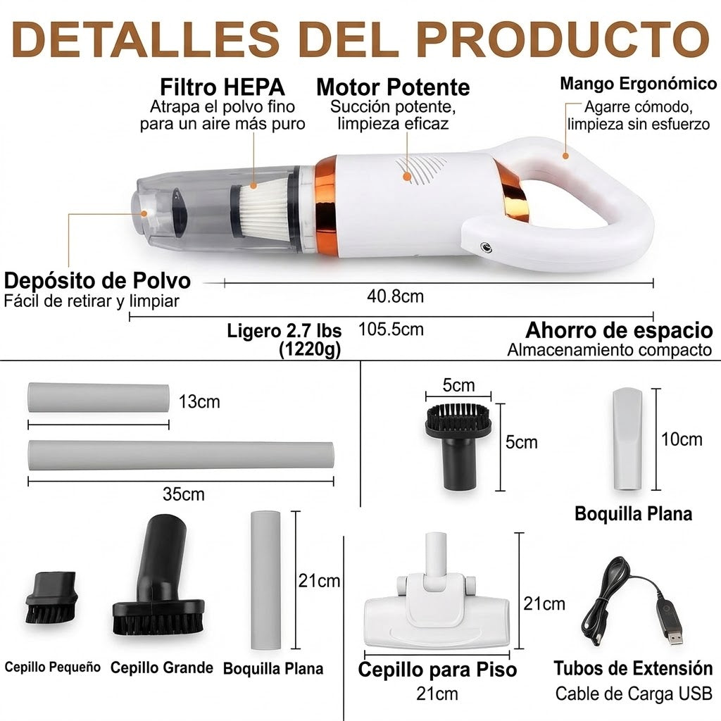 FlexVac™ Aspiradora 3 en 1 | La aspiradora que se adapta a toda tu casa